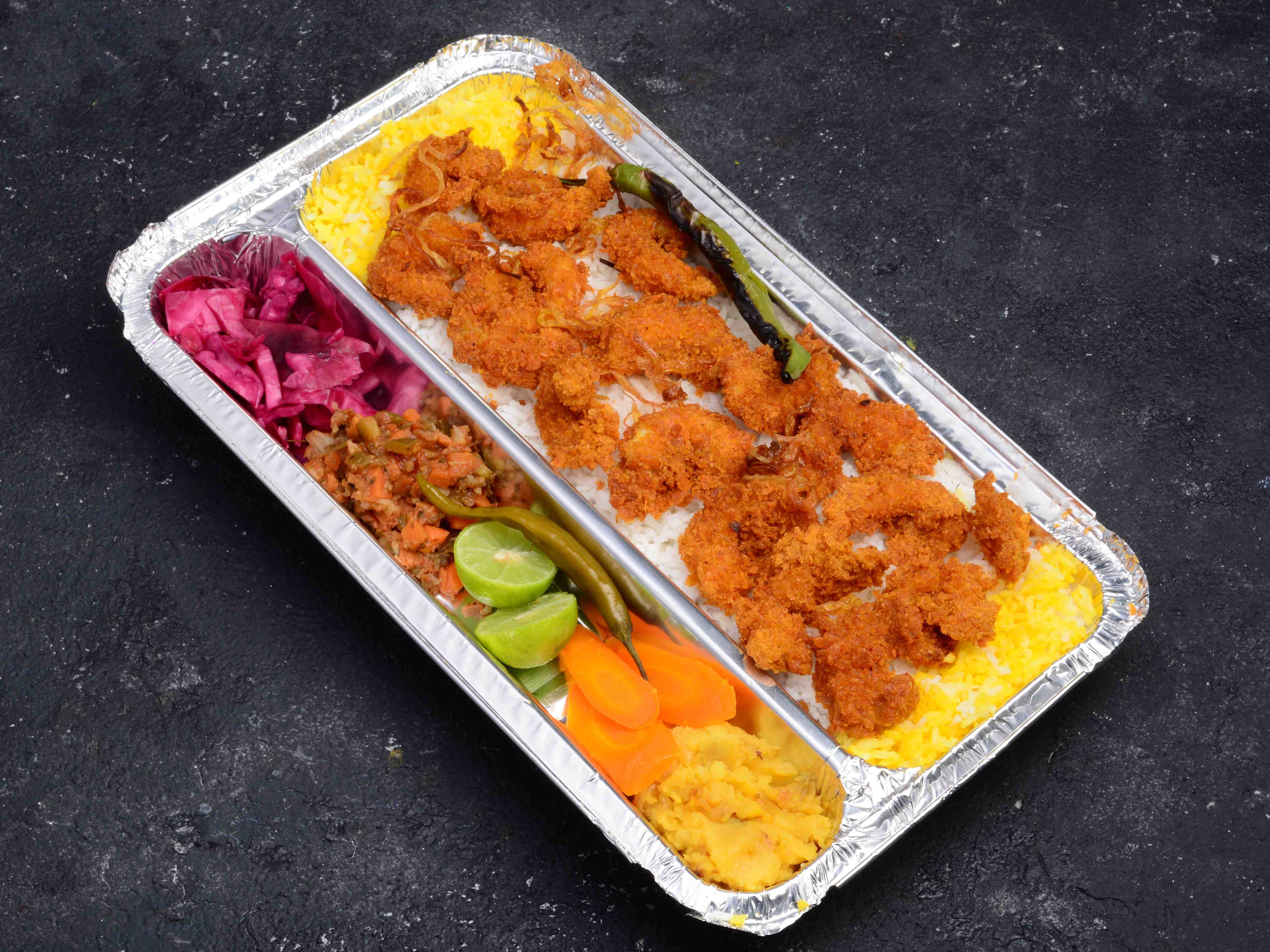 چلو میگو سوخاری