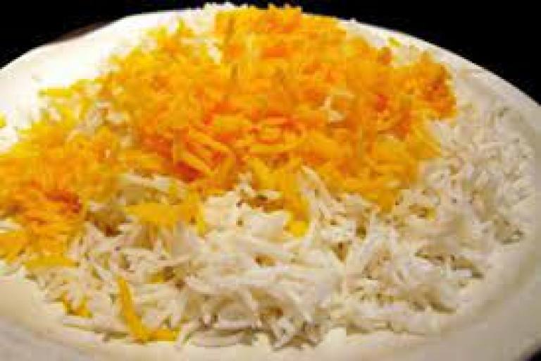 پلو ساده زعفرانی
