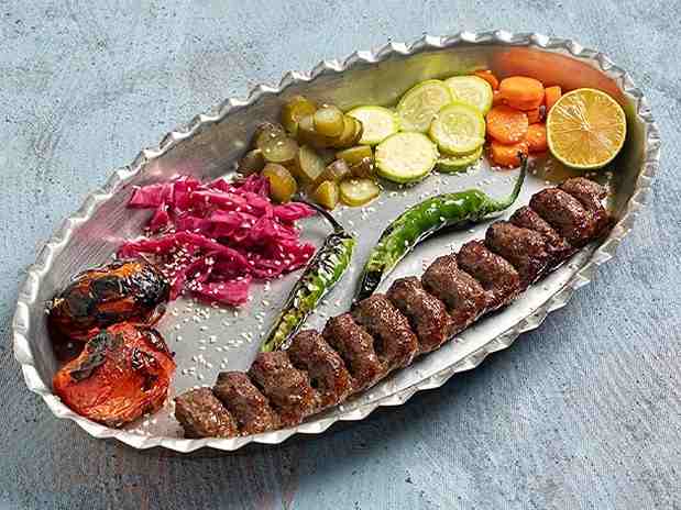 خوراک کباب لقمه زعفرانی