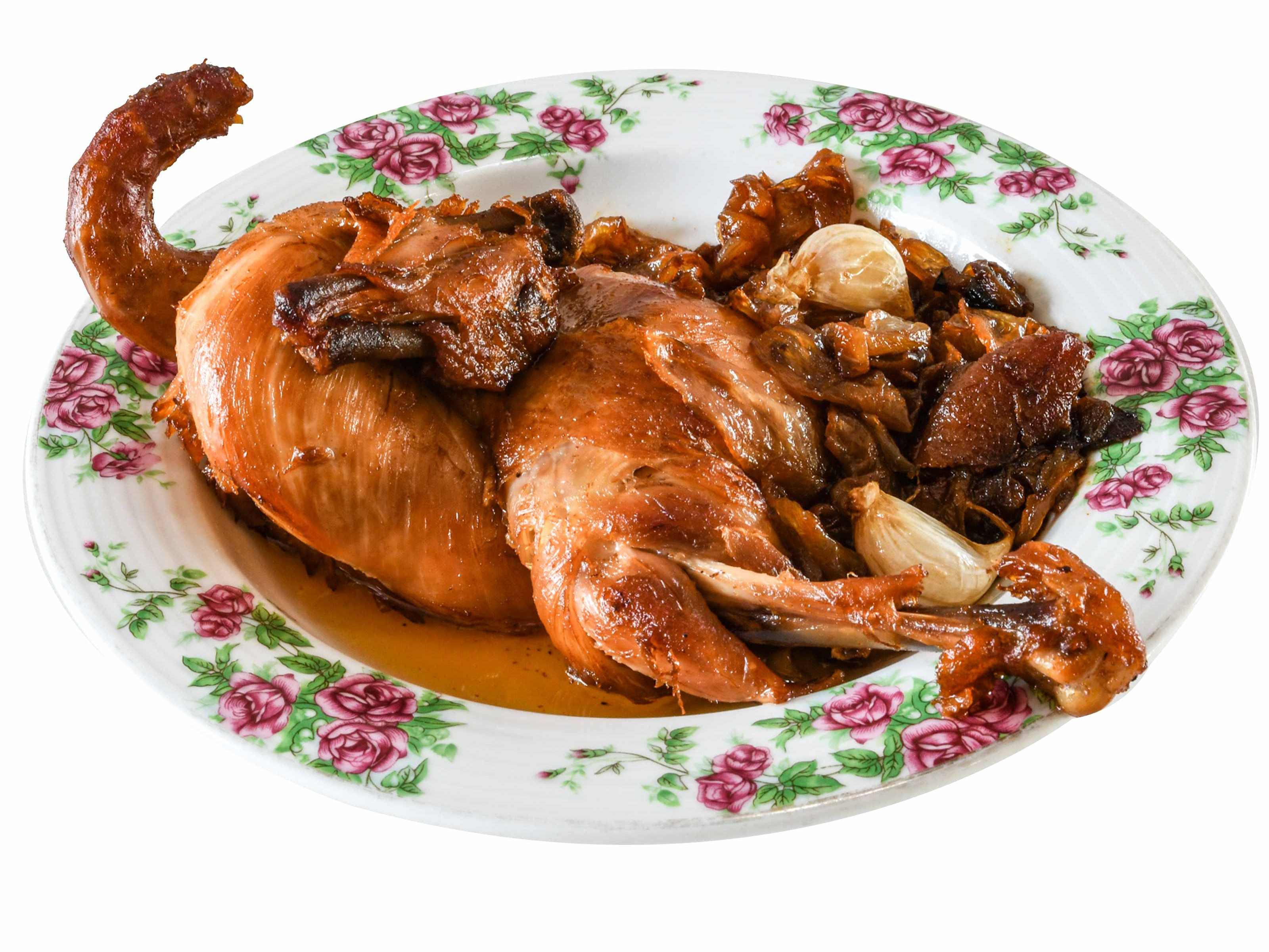 خوراک مرغ کاراملایز شده