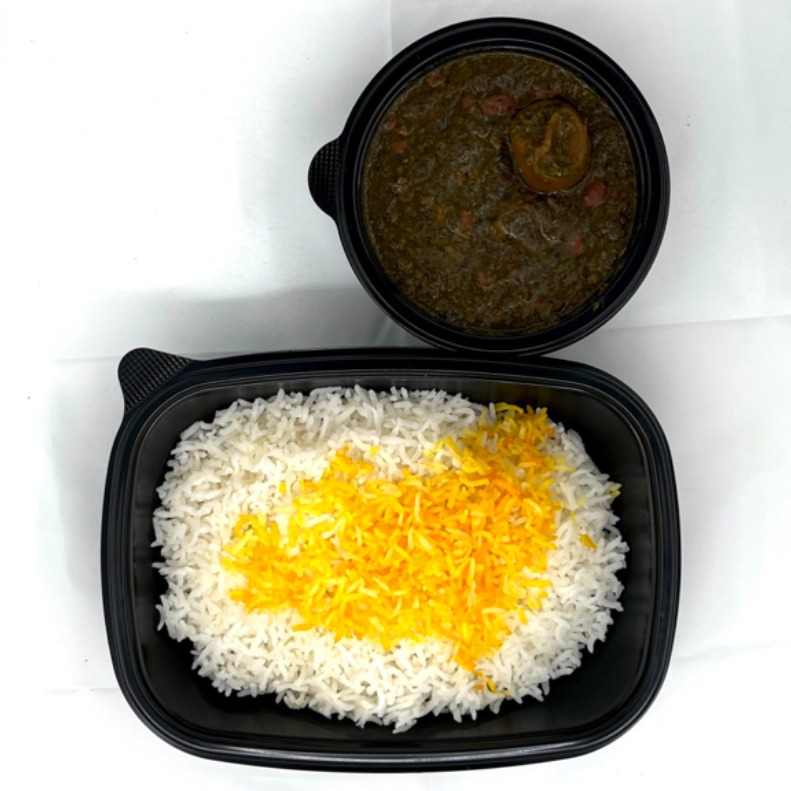 چلو خورشت قرمه سبزی