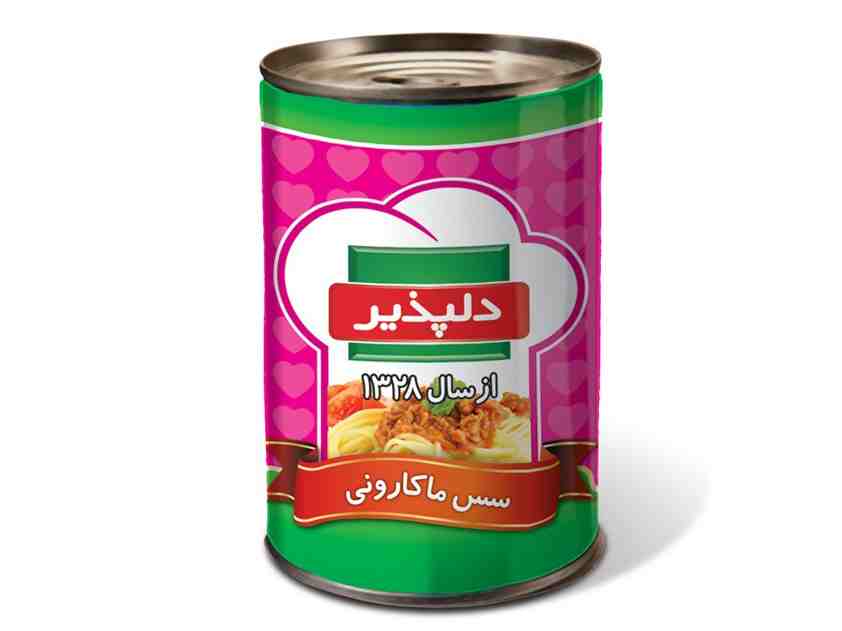 دلپذير-كنسرو مايه ماكاروني400گ24ع