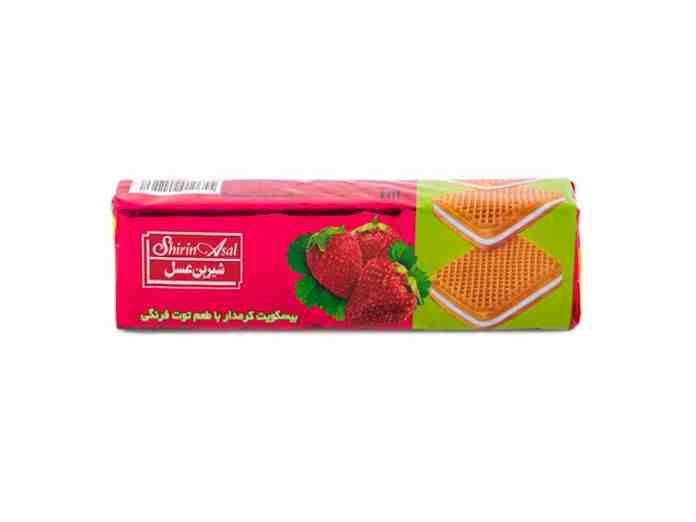 ش-بيسكويت كرم مانژ توت فرنگي40ع