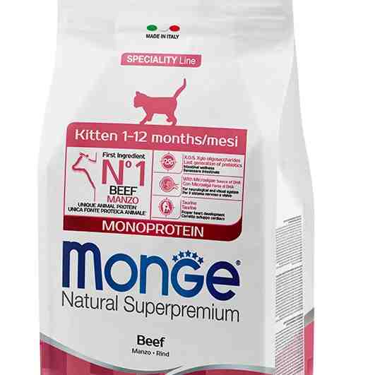 غذای خشک بچه‌ گربه مدل Monoprotein، گوشت گاو