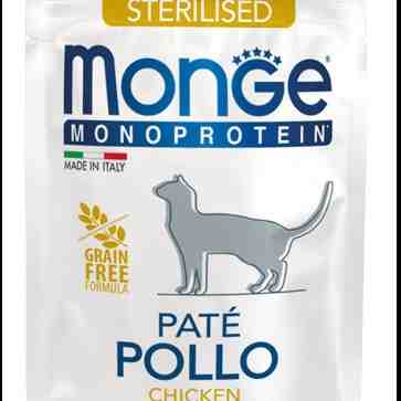 پوچ گربه بالغ مدل Monoprotein مخصوص عقیم شده، مرغ- هر بسته 28 عدد
