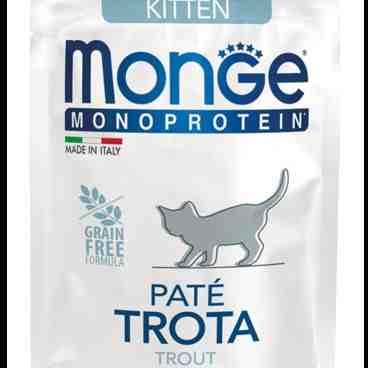 پوچ بچه گربه مدل Monoprotein، ماهی قزل آلا- هر بسته 28 عدد