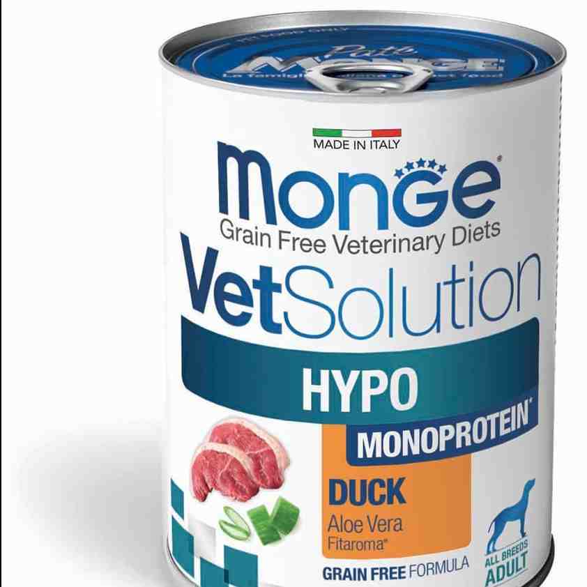کنسرو درمانی سگ سری ضد حساسیت(هایپو) مدل Monoprotein، اردک - هر بسته 12 عدد