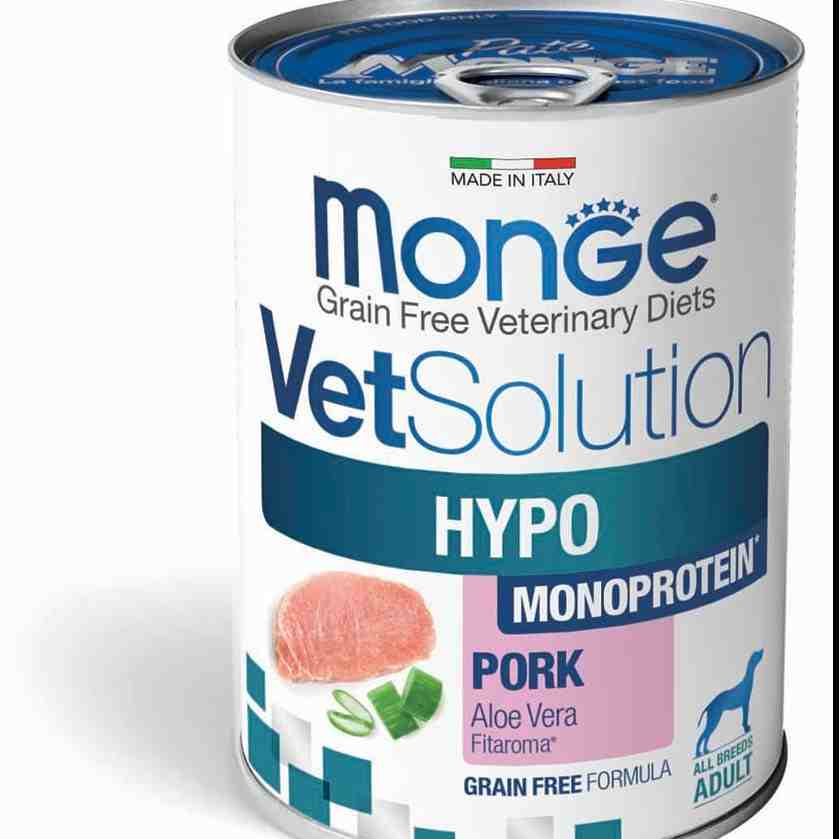کنسرو درمانی سگ سری ضد حساسیت(هایپو) مدل Monoprotein، خوک - هر بسته 12 عدد