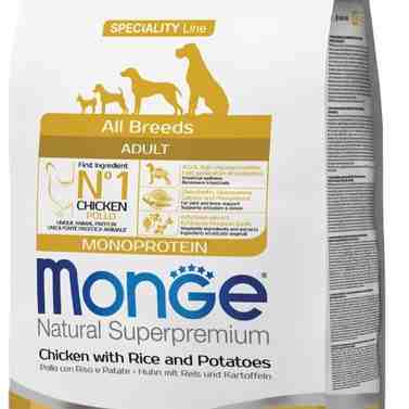 غذای خشک سگ بالغ، مدل Mono protein، همه نژادها ، مرغ و برنج و سیب زمینی