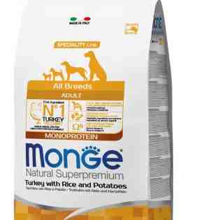 غذای خشک سگ بالغ، مدل Monoprotein، همه نژادها ، بوقلمون و برنج و سیب زمینی