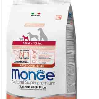 غذای خشک سگ پاپی و جونیور ، مدل Monoprotein، نژاد کوچک، سالمون و برنج
