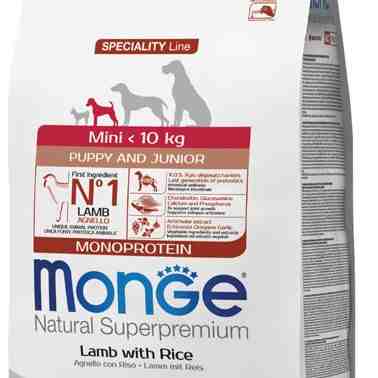 غذای خشک سگ پاپی و جونیور، مدل Monoprotein، نژاد کوچک، بره و برنج