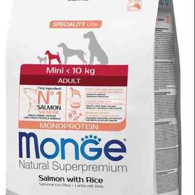 غذای خشک سگ بالغ، مدل Mono protein، نژاد کوچک، سالمون و برنج