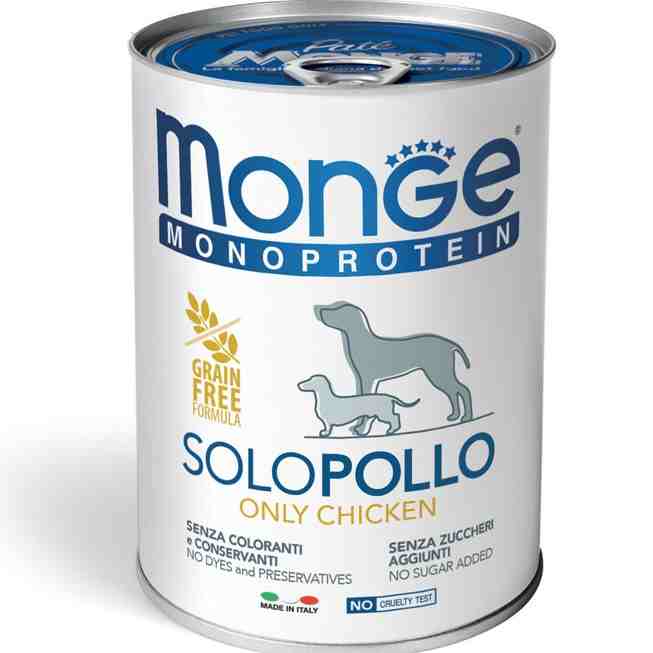 کنسرو سگ مدل Monoprotein ، مرغ- 400 گرمی هر بسته 24 عدد