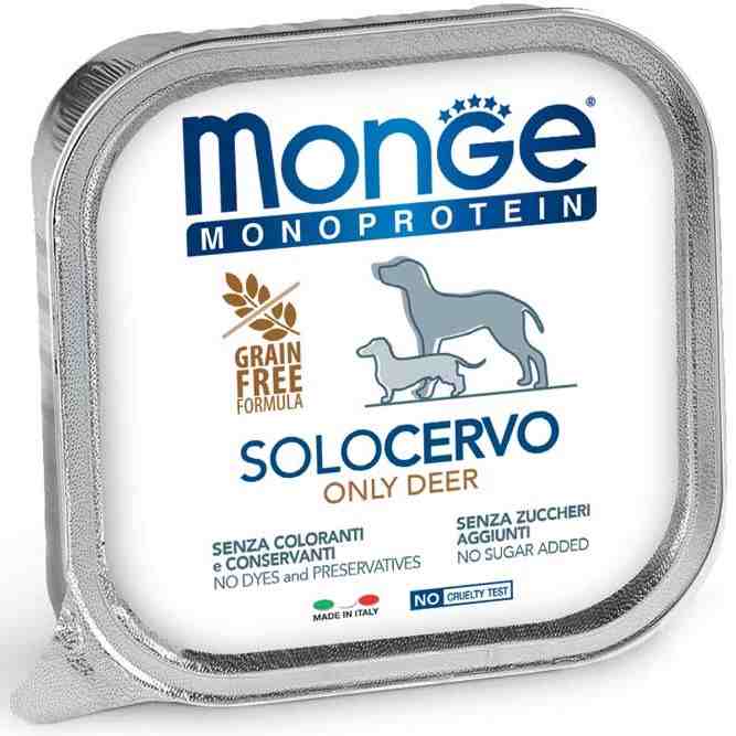 ووم سگ مدل Monoprotein (پاته)، گوزن- 150 گرمی هر بسته 24 عدد