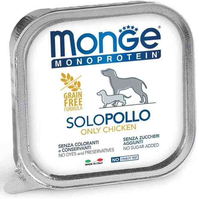 ووم سگ مدل Monoprotein (پاته)، مرغ- 150 گرمی هر بسته 24 عدد