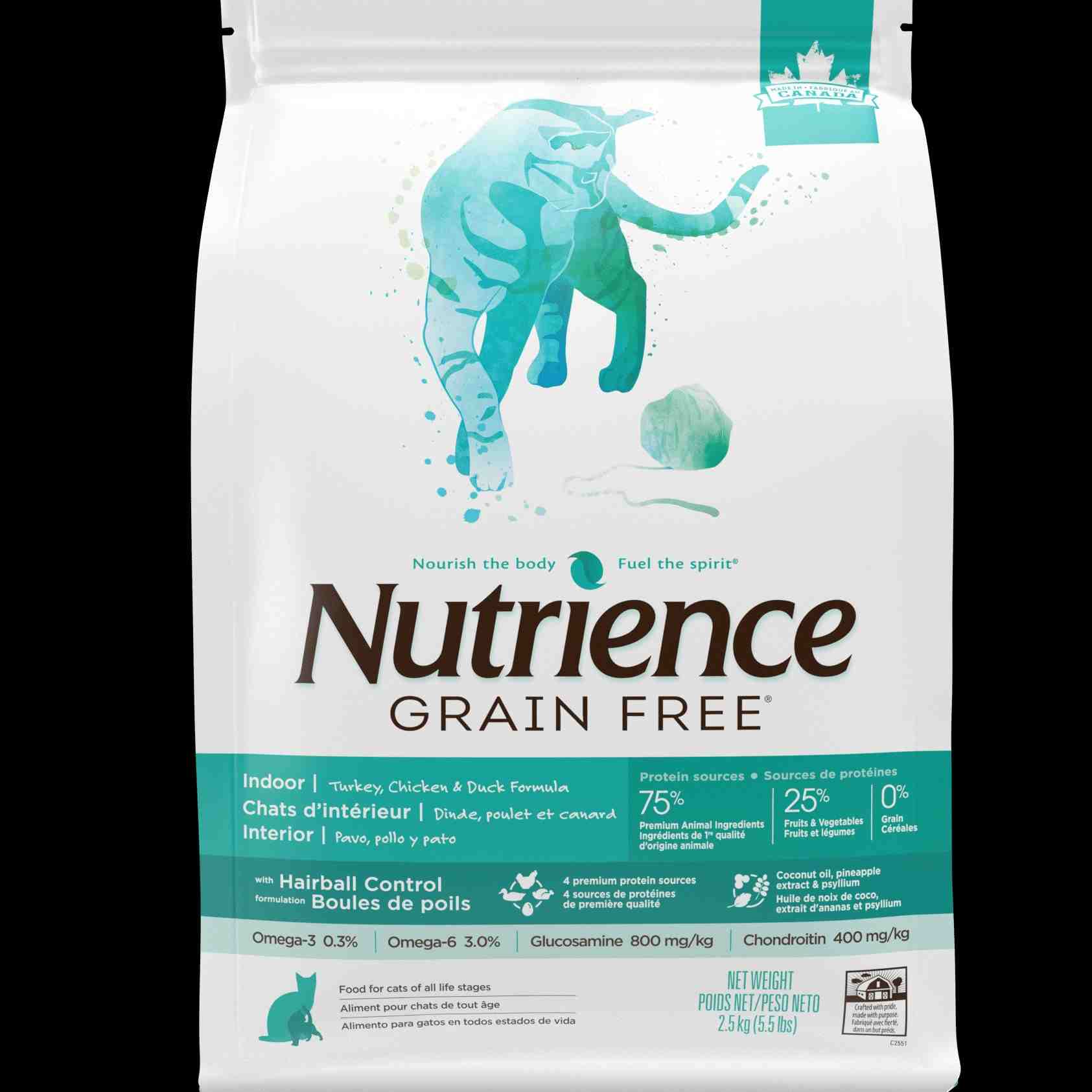 غذای خشک گربه بالغ داخل خانه( INDOOR ) GRAIN FREE - مرغ و بوقلون و اردک
