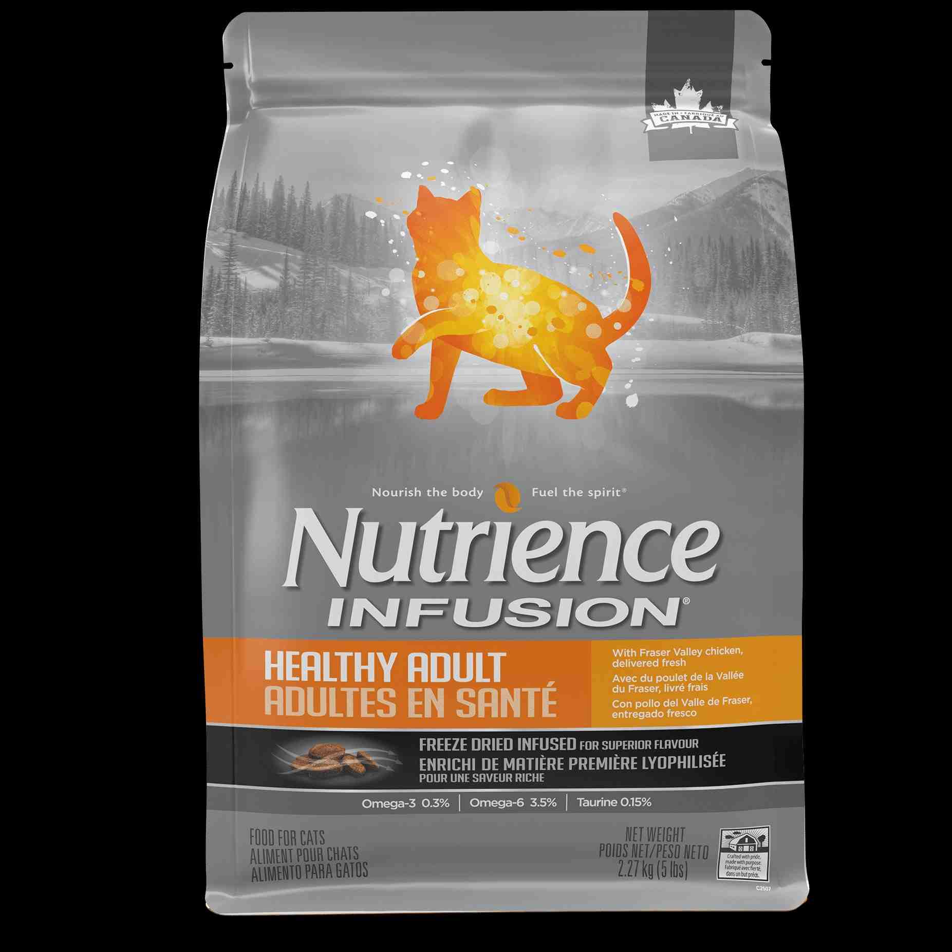 ﻏﺬای ﺧﺸﮏ گربه بالغ INFUSION حاوی Freeze Dried - مرغ تازه
