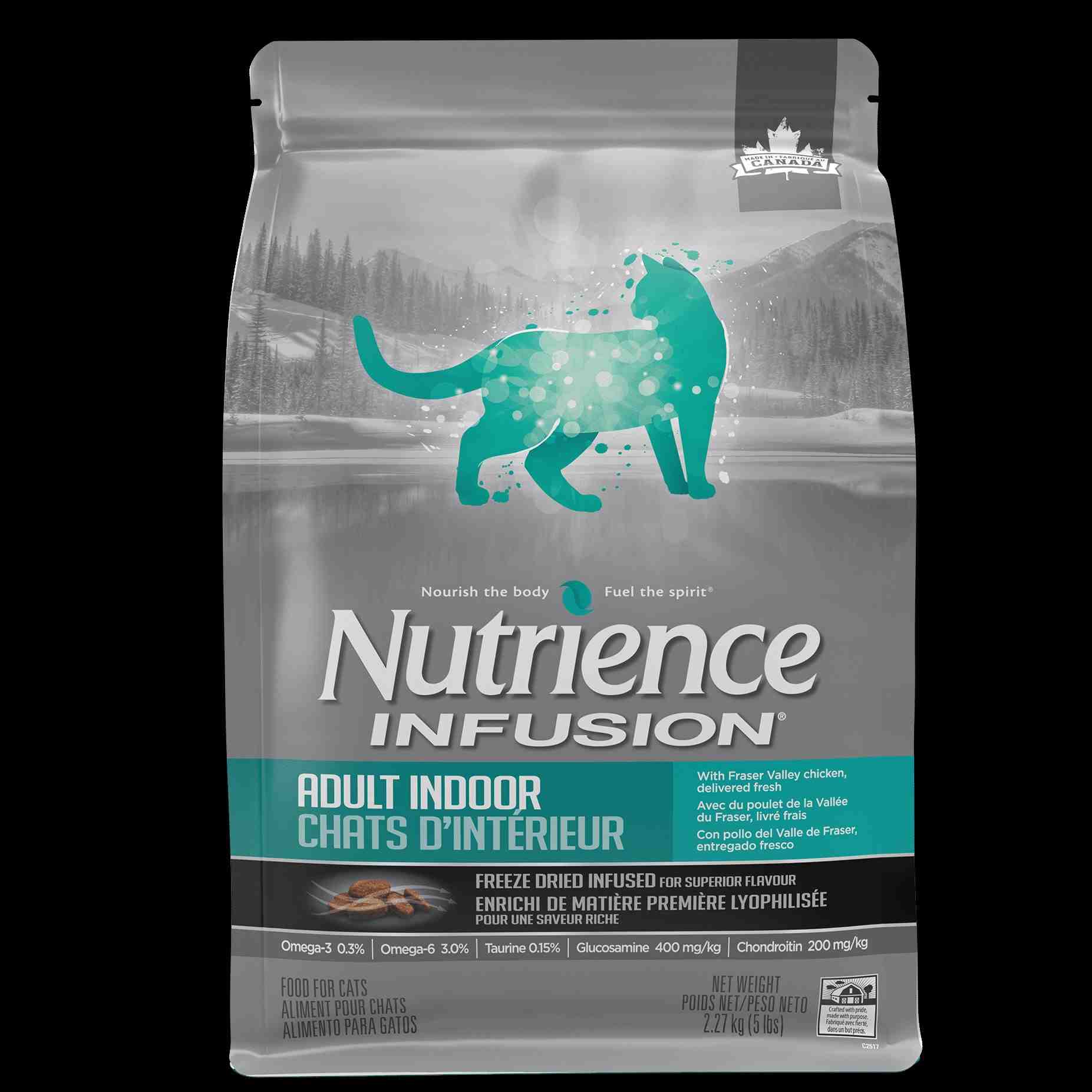 ﻏﺬای ﺧﺸﮏ گربه بالغ داخل خانه ( INFUSION (INDOOR حاوی Freeze Dried - مرغ تازه