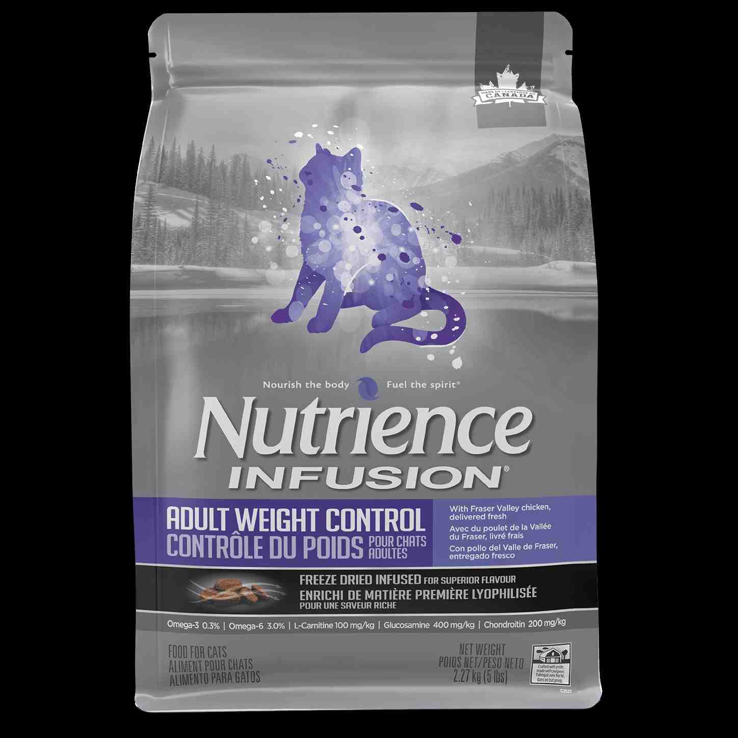 ﻏﺬای ﺧﺸﮏ گربه عقیم شده و دارای اضافه وزن INFUSION حاوی Freeze Dried - مرغ تازه