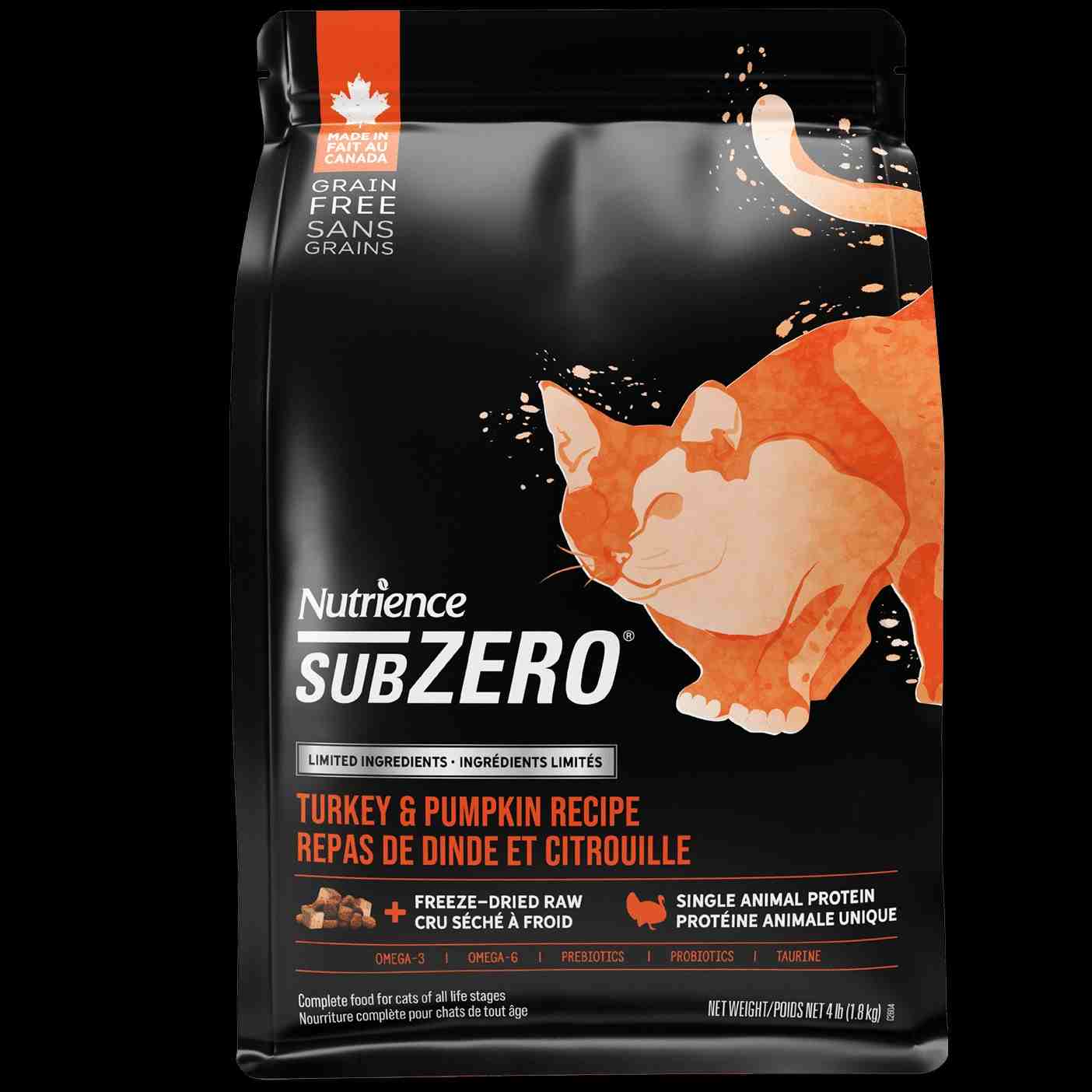 ﻏﺬای ﺧﺸﮏ گربه بالغ SUBZERO ﺳﺮی LIMITED INGRIDIENTS- بوقلمون و کدوحلوایی