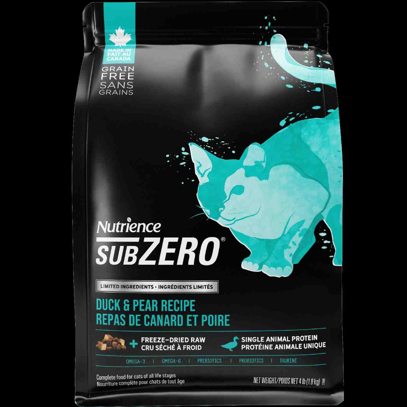 ﻏﺬای ﺧﺸﮏ گربه بالغ SUBZERO ﺳﺮی LIMITED INGRIDIENTS- اردک و گلابی