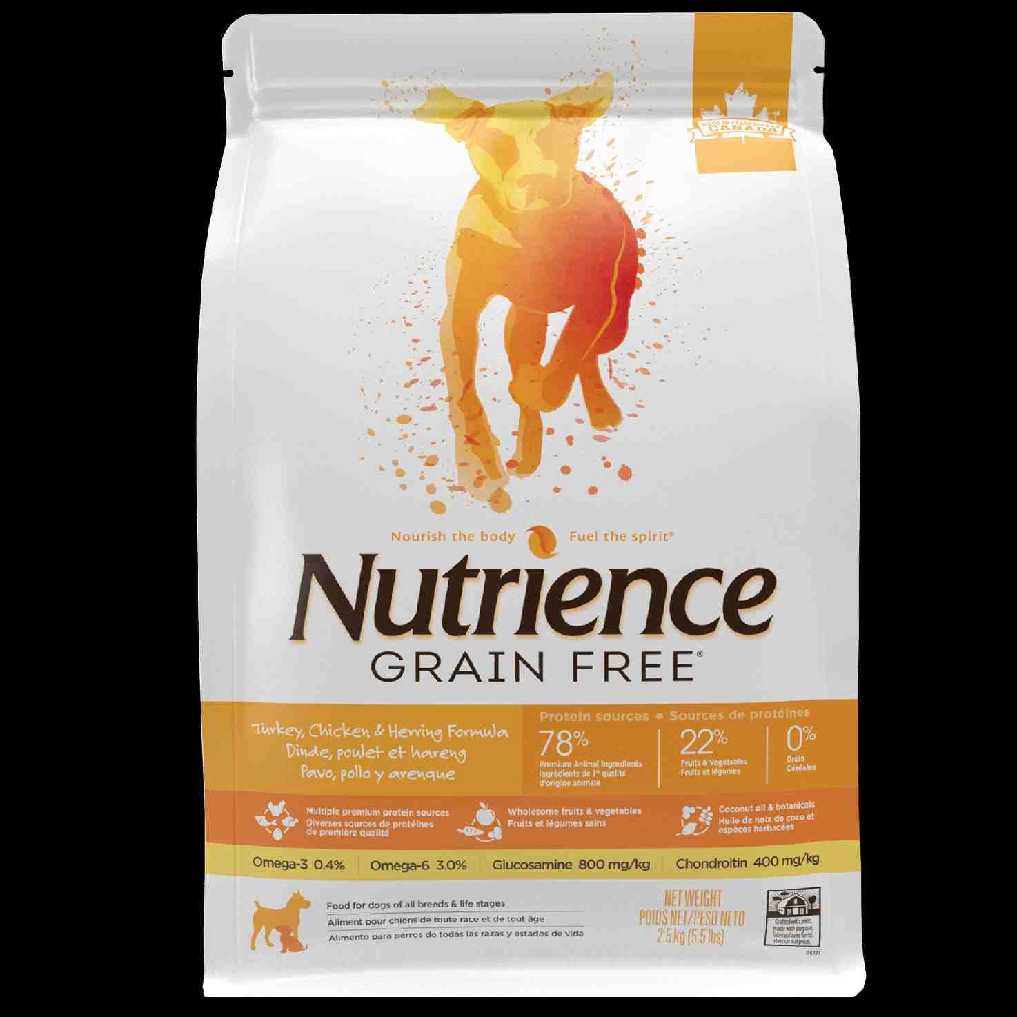 غذای خشک سگ بالغ همه نژادها سری GRAIN FREE - مرغ و بوقلون و شاه ماهی