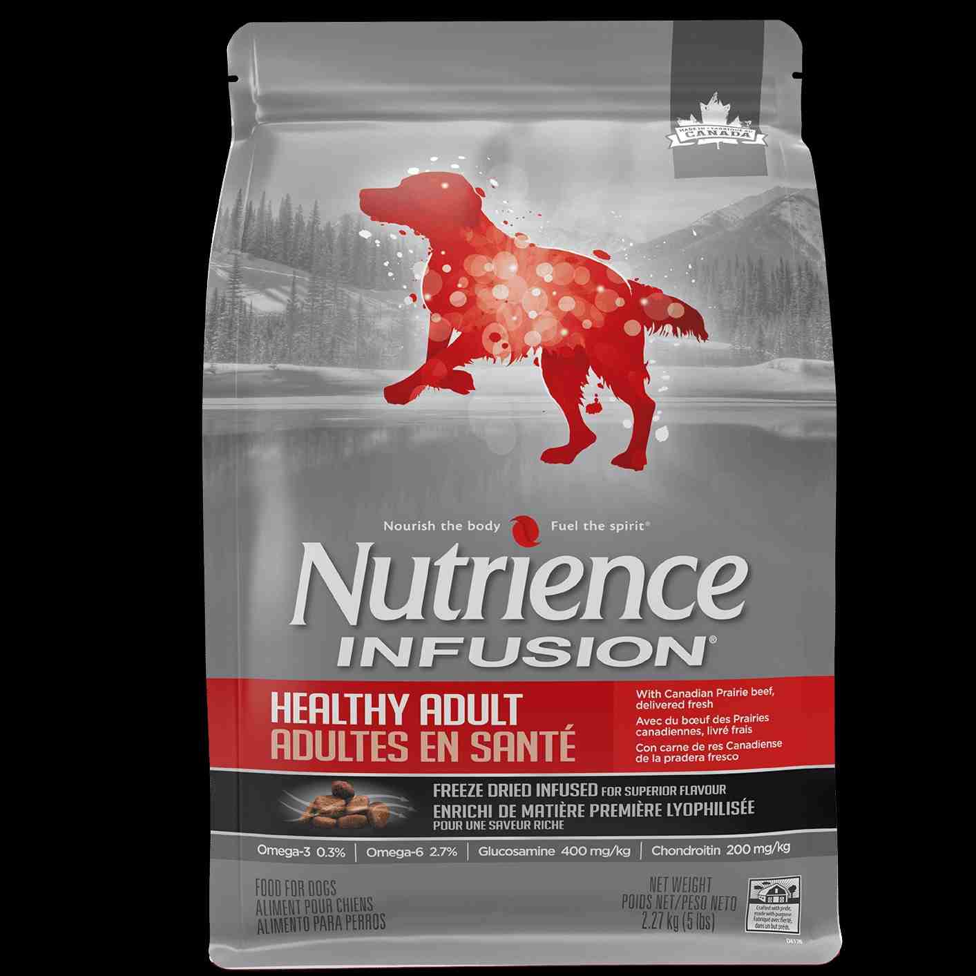 ﻏﺬای ﺧﺸﮏ سگ بالغ سری INFUSION حاوی Freeze Dried - گوشت گاو تازه