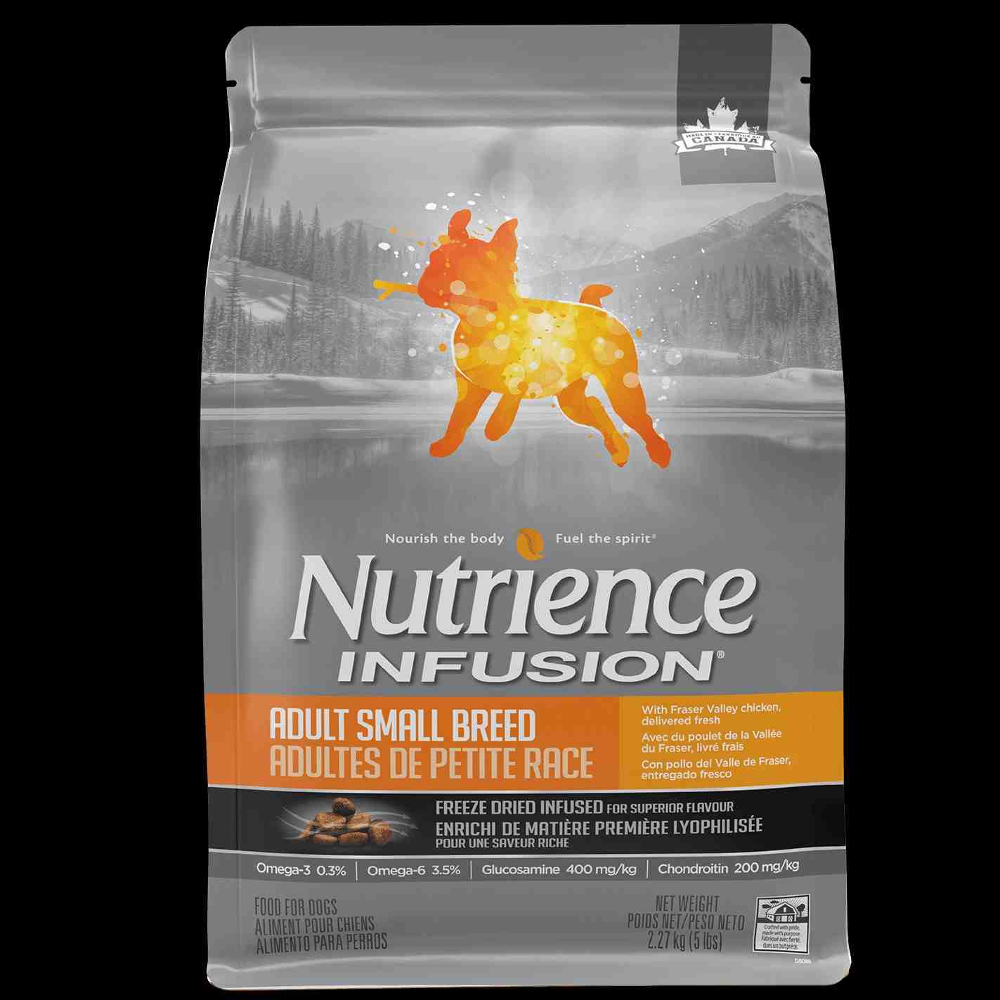 ﻏﺬای ﺧﺸﮏ سگ بالغ نژاد کوچک سری INFUSION حاوی Freeze Dried - مرغ تازه