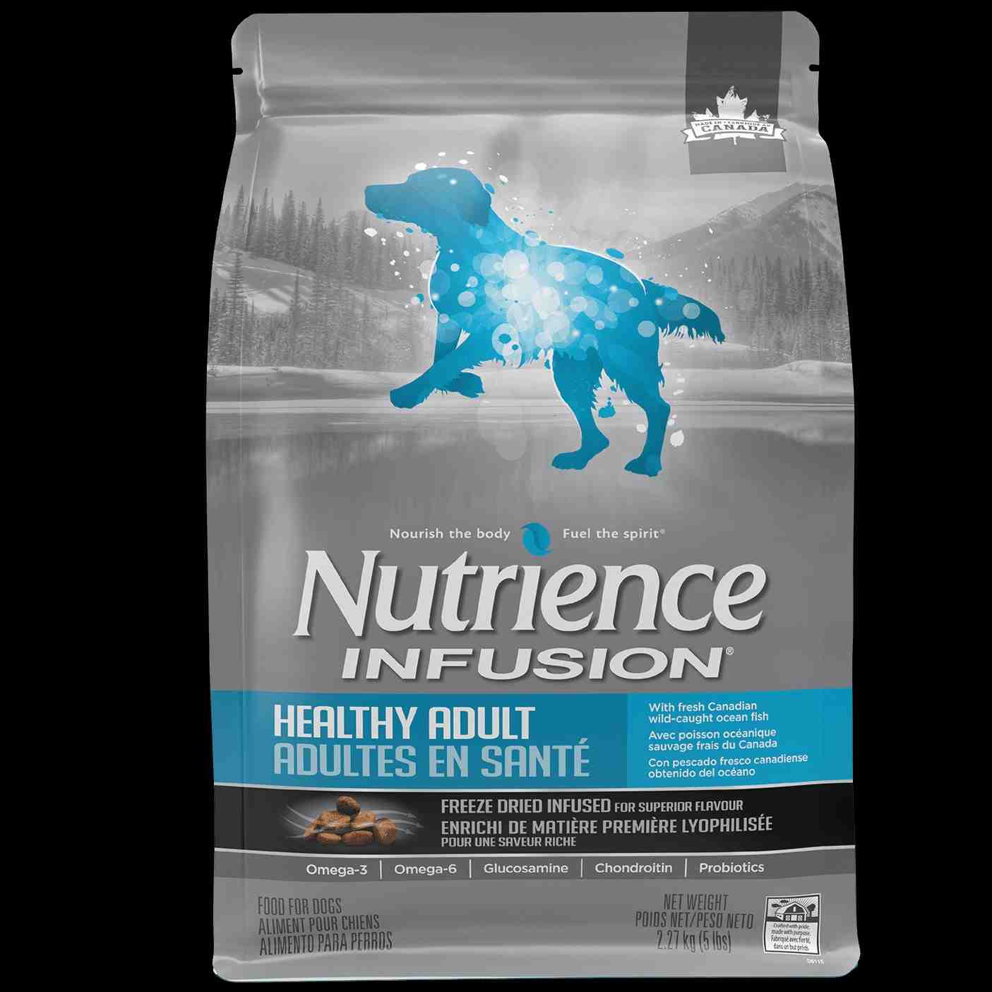 ﻏﺬای ﺧﺸﮏ سگ بالغ سری INFUSION حاوی Freeze Dried - ماهی آزاد وحشی