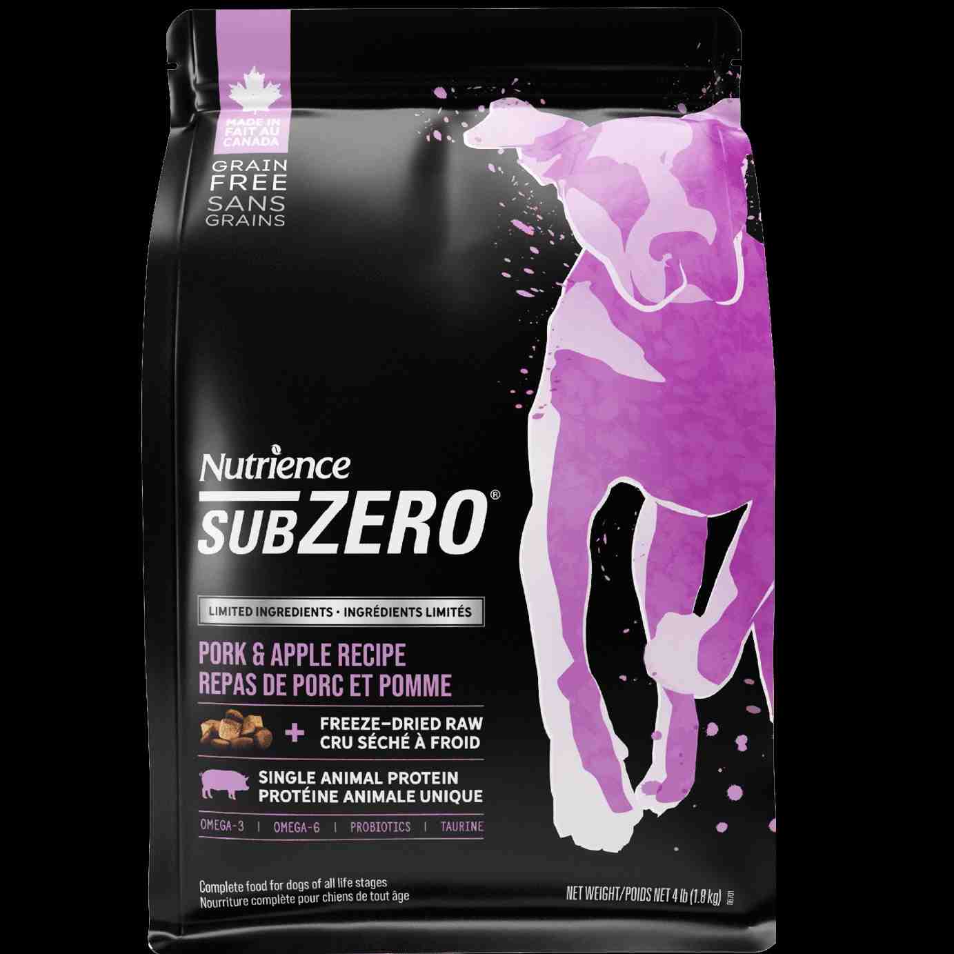 ﻏﺬای ﺧﺸﮏ ﺳﮓ بالغ همه ﻧﮋادها SUBZERO ﺳﺮی LIMITED INGREDIENTS - خوک و سیب