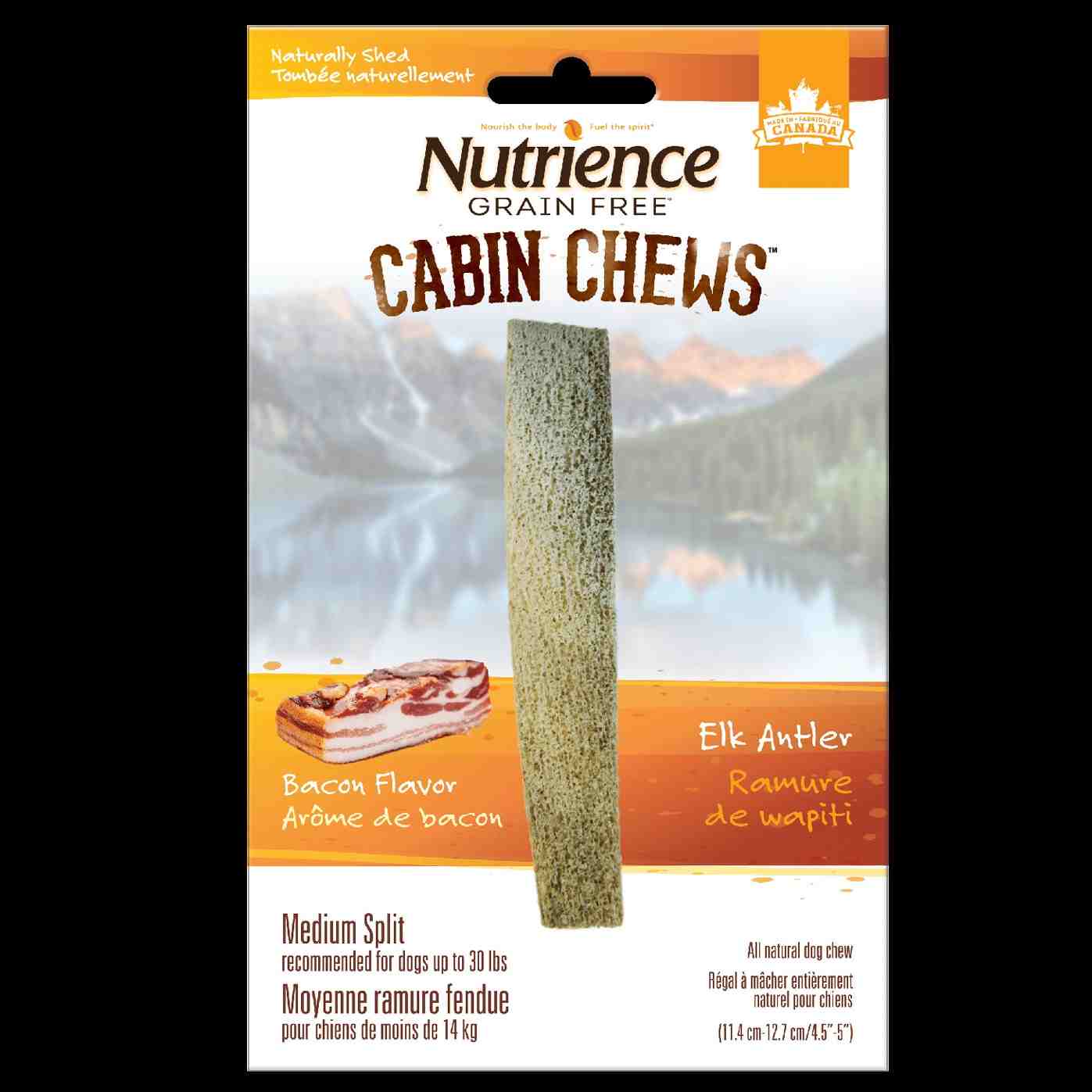 تشویقی جویدنی GRAIN FREE سری CABIN CHEWS- شاخ گوزن با طعم بیکن