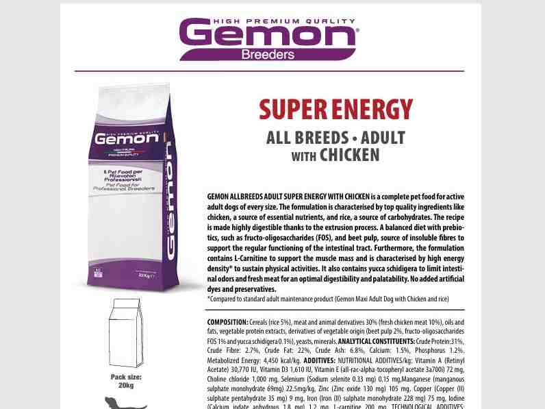 غذای خشک سگ بالغ Super Energy ،Breeders همه نژادها ، مرغ 20 کیلویی