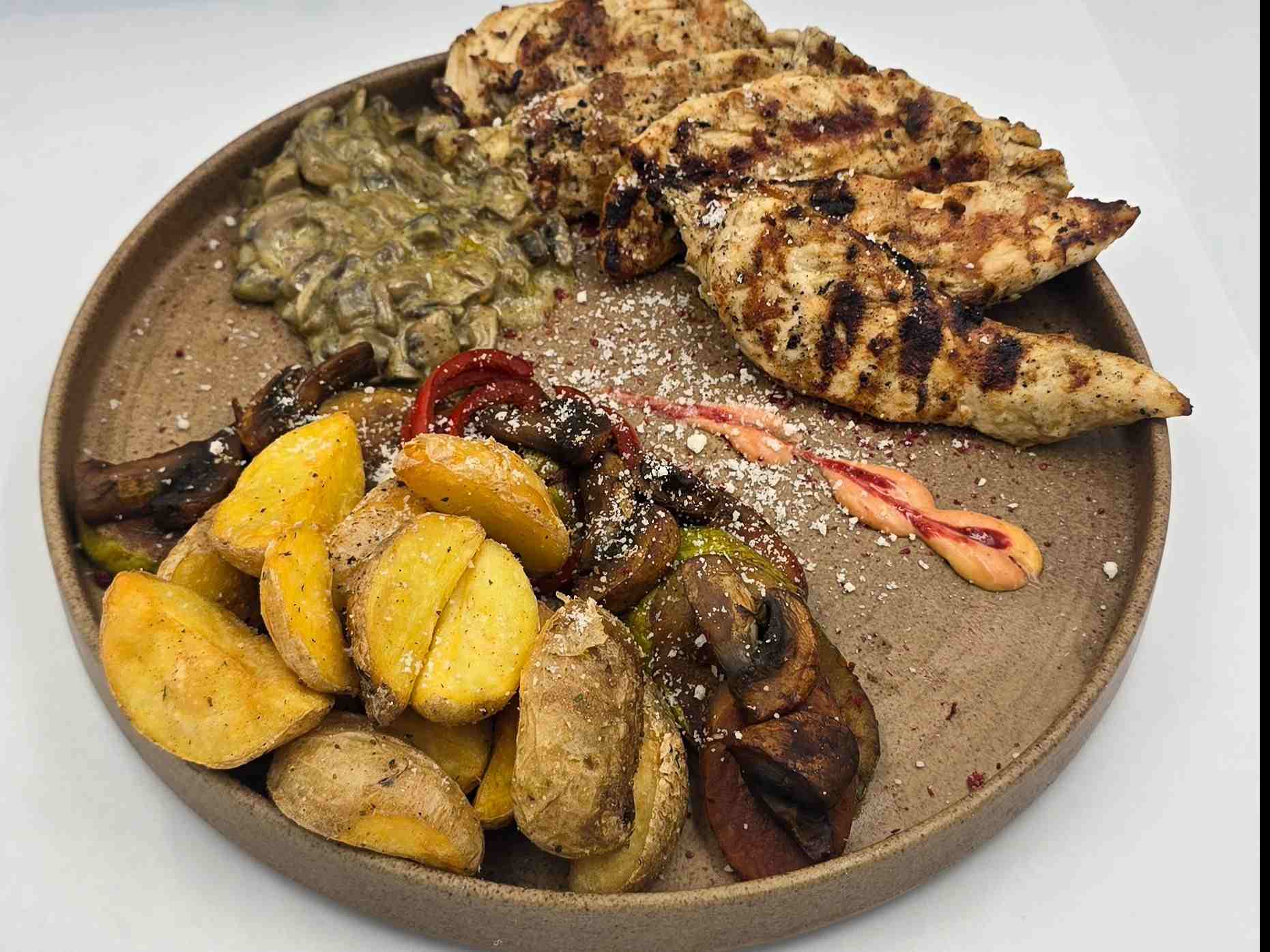بشقاب استیک مرغ گریل