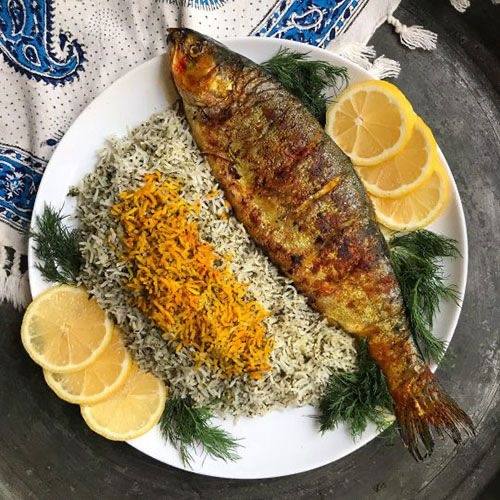 Sabzi polo ba mahi   €15  