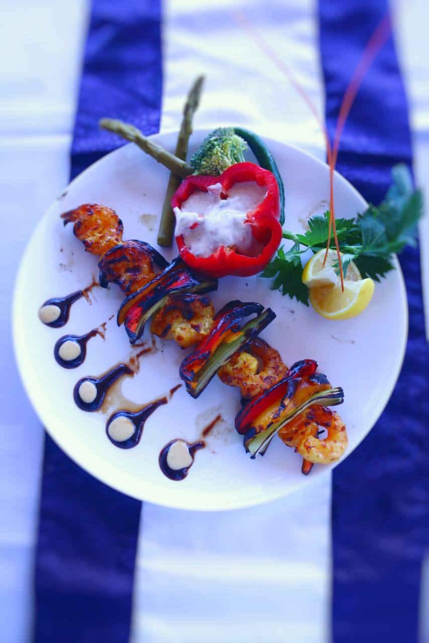 میگو کباب     Grilled shrimp