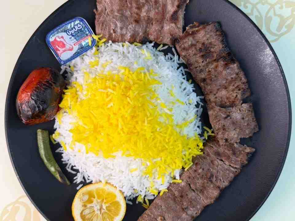 چلو کباب برگ گوسفندی