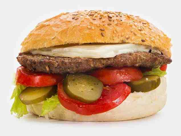 چیز برگر ذغالی
