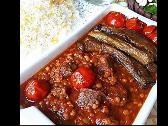 چلو خورشت قیمه بادمجان