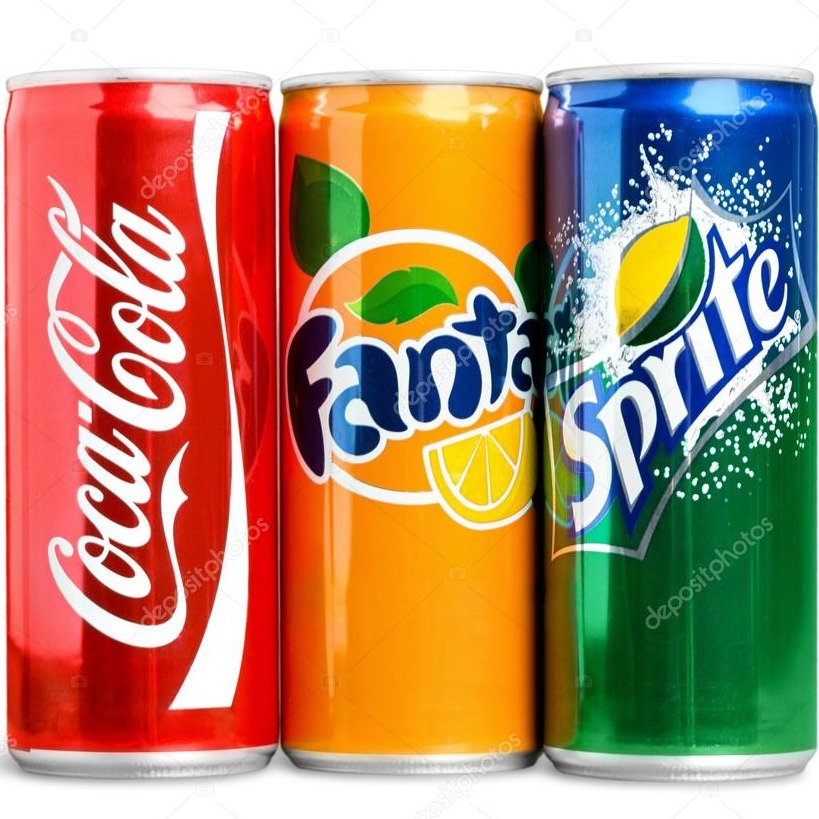Cola , Fanta , Sprite