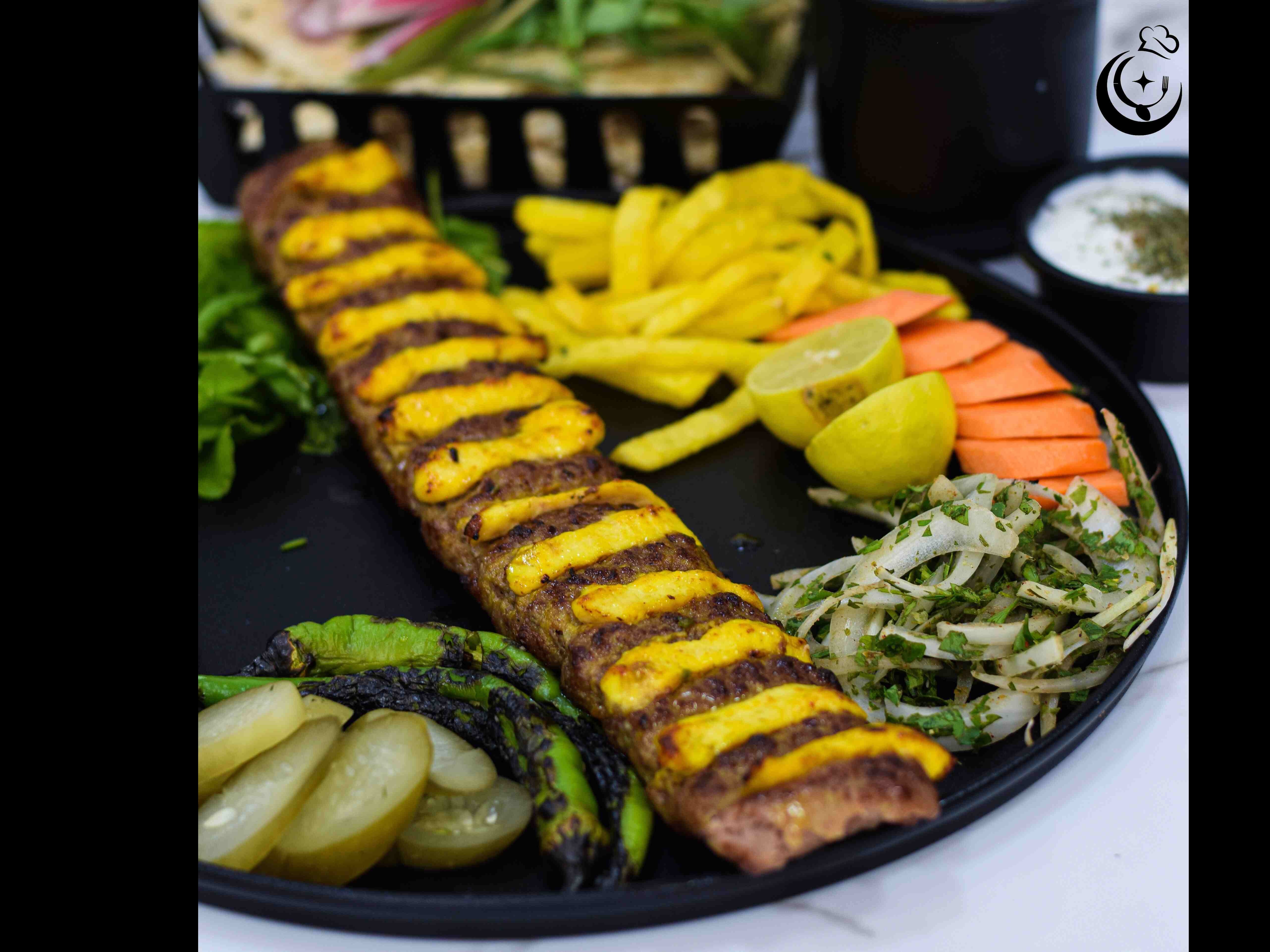کباب نگینی با دورچین