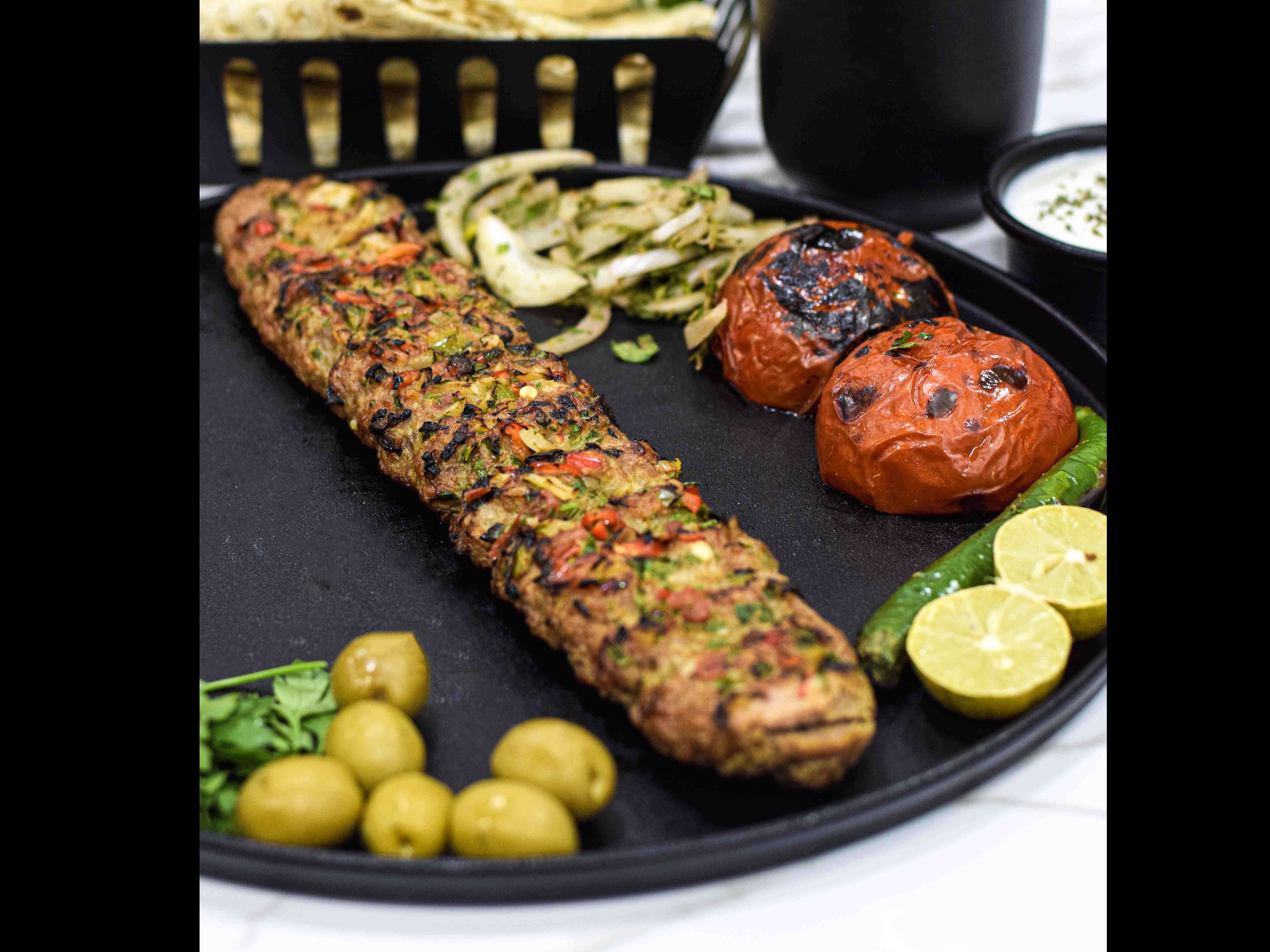 کباب آدنا با دورچین