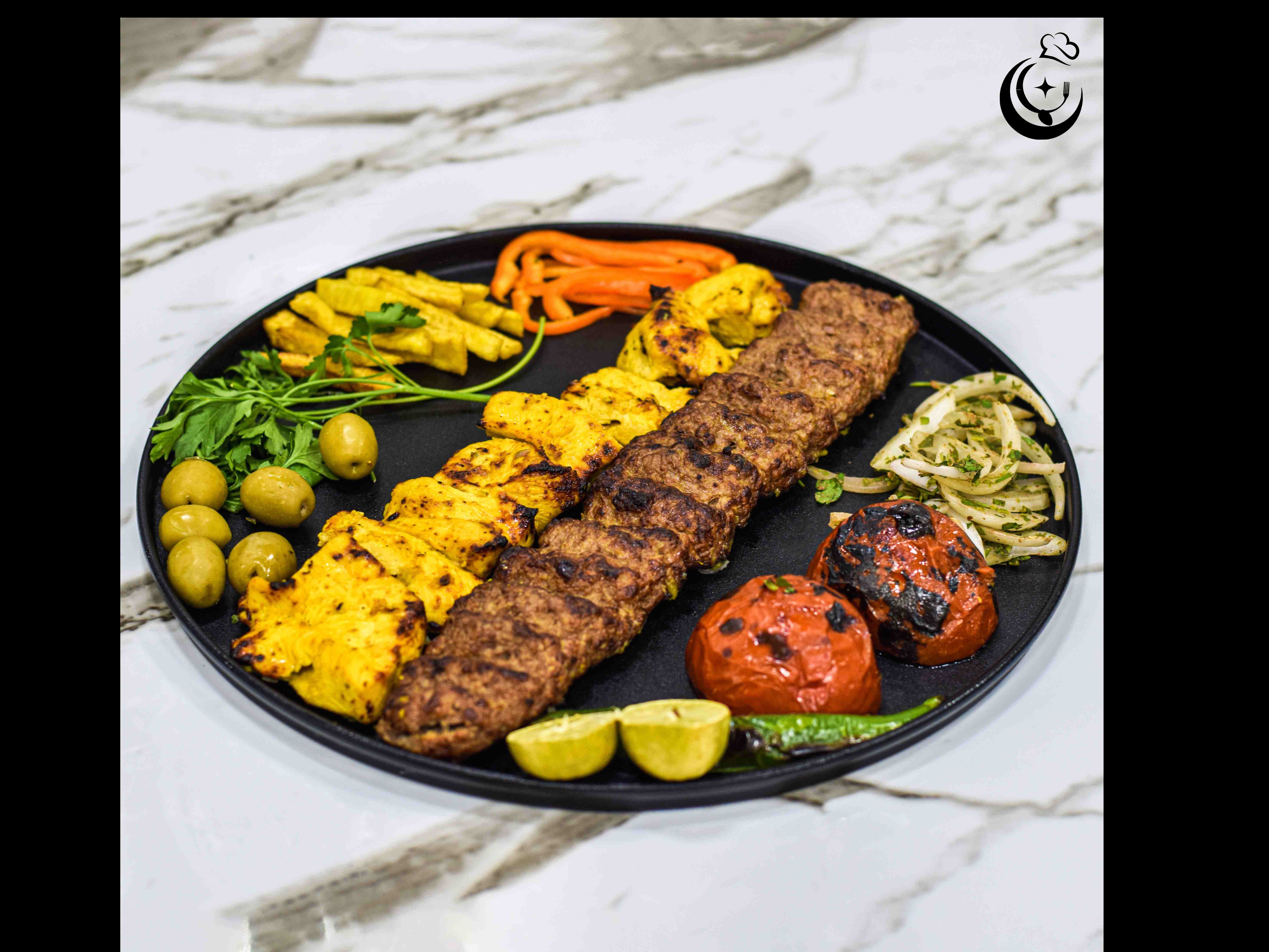 کباب وزیری با دورچین