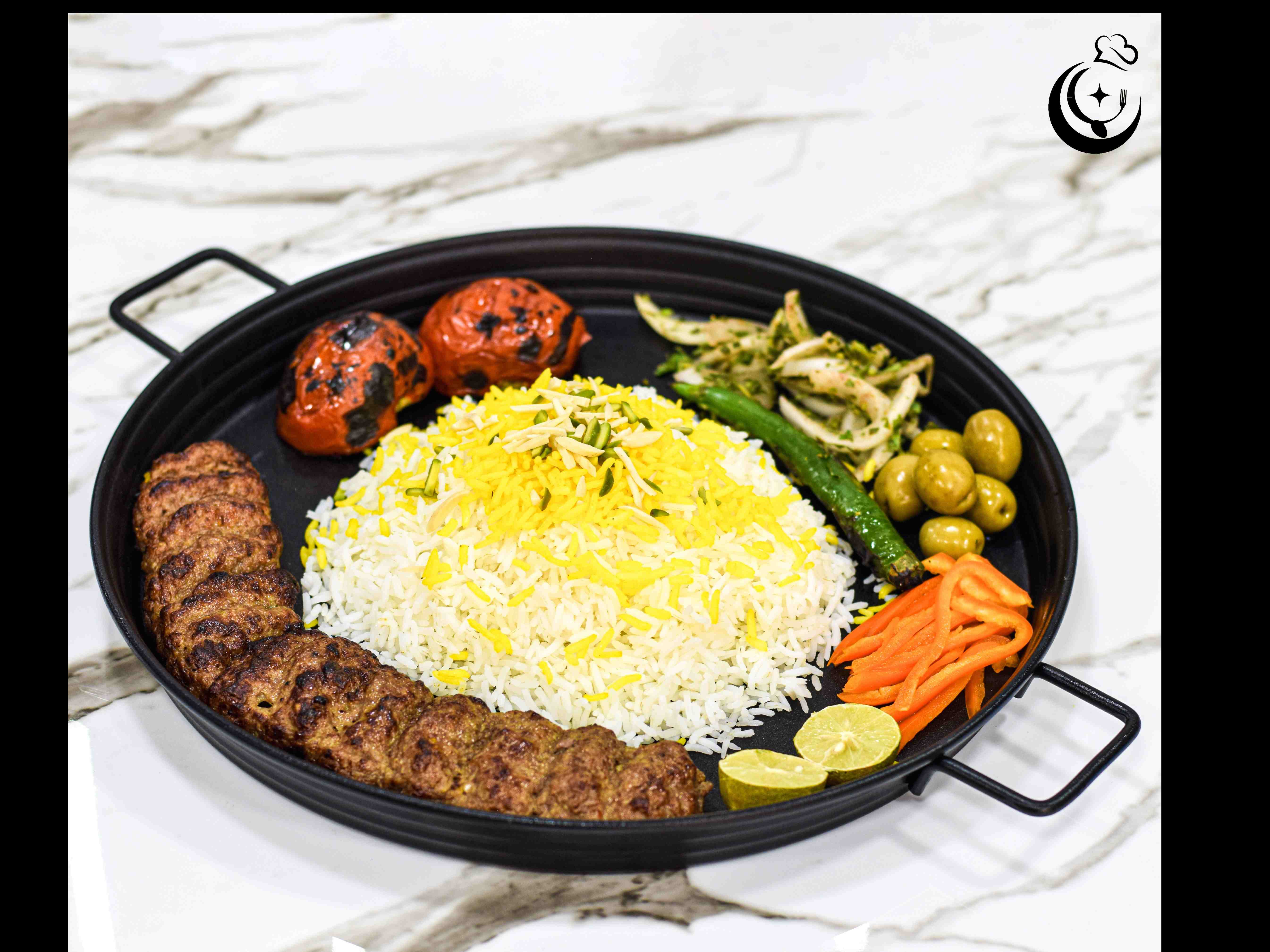 چلو کباب لقمه