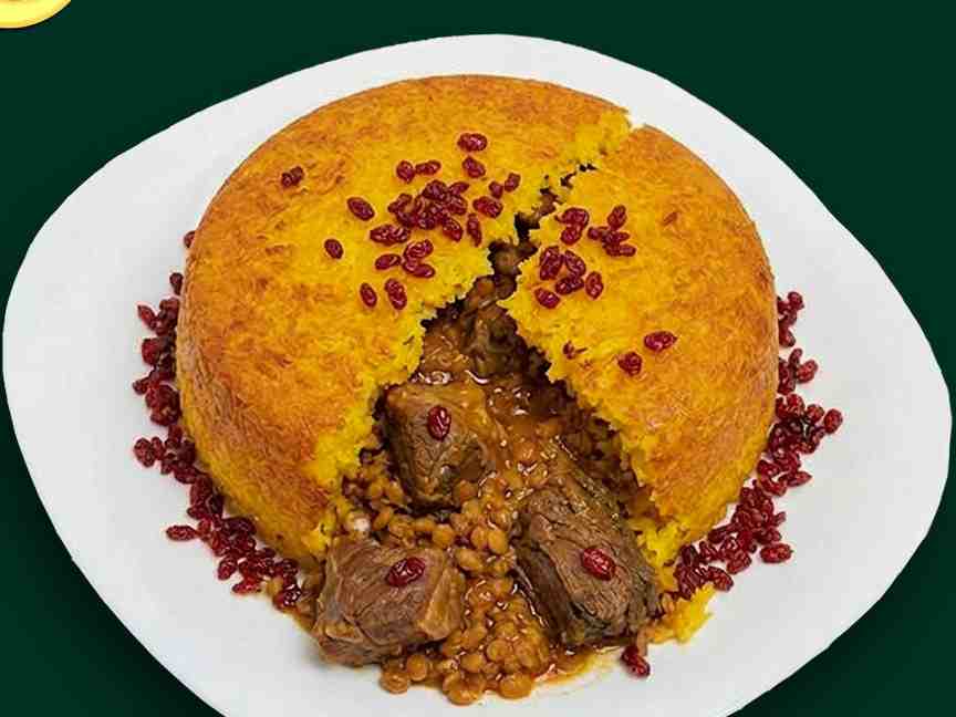 ته چین قیمه بادمجان