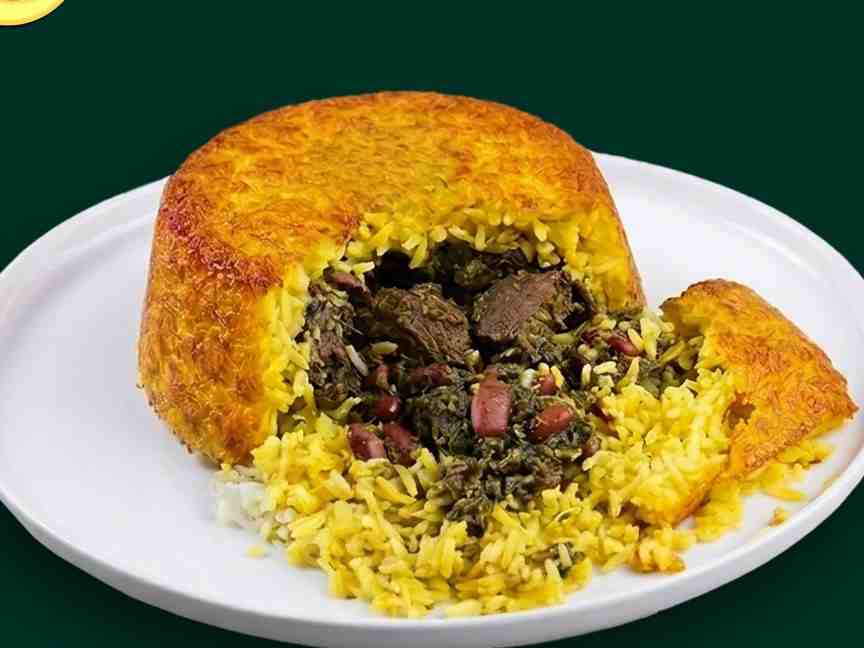 ته چین قورمه سبزی