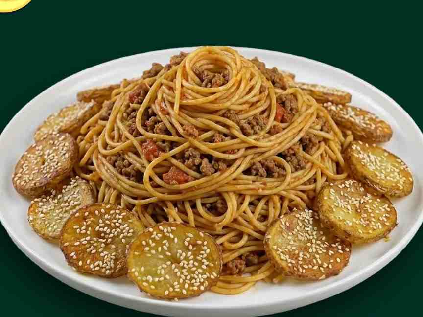 ته چین ماکارانی با گوشت