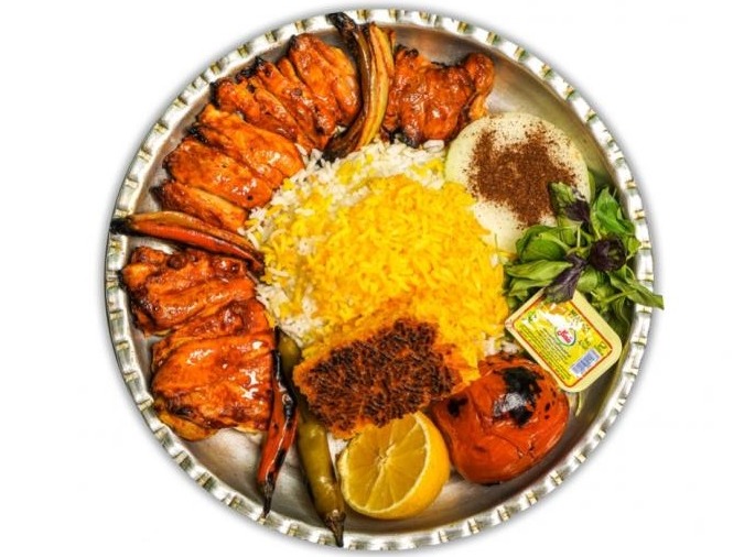 چلو جوجه کباب تندوری