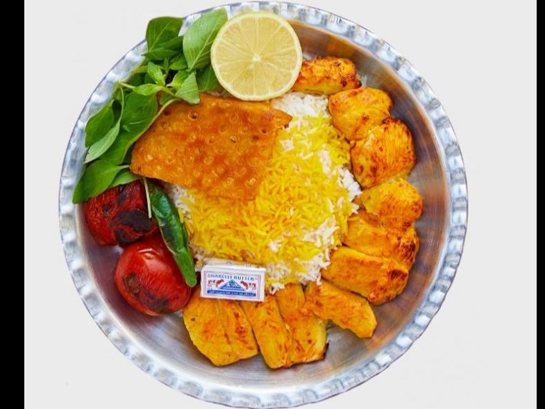 چلو فیله مرغ کبابی