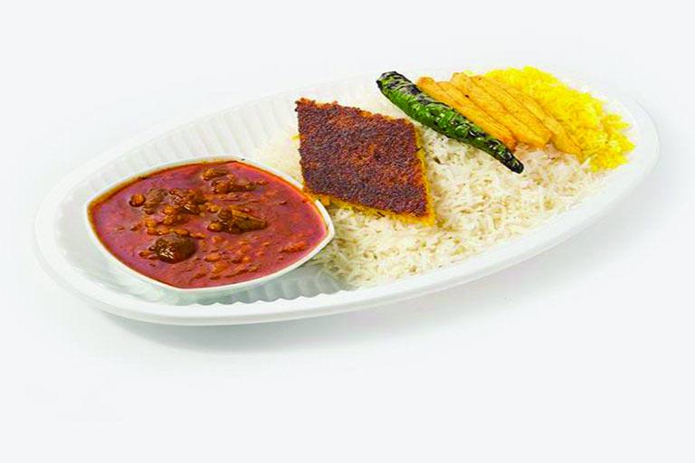 چلوخورشت قیمه برنج ایرانی